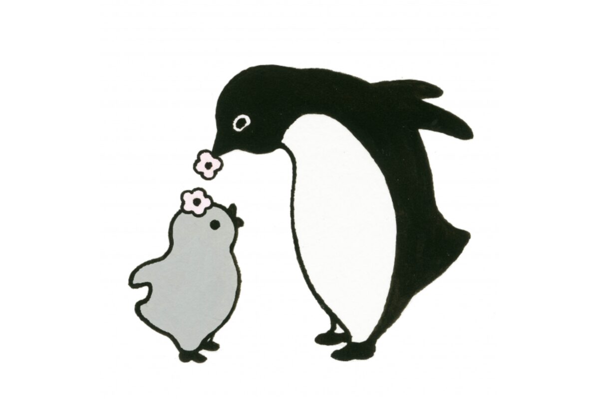 坂崎千春 版画展「ペンギン絵日記〈博多編〉」大丸福岡天神店で開催