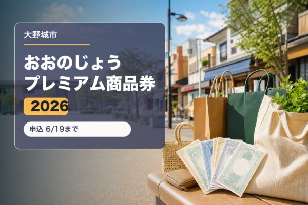 おおのじょうプレミアム商品券2026のアイキャッチ画像