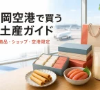 福岡空港の出発ロビーと福岡土産を描いたお土産ガイドのイメージ