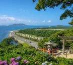 福岡市東区の海景色と神社をイメージした観光ガイドのアイキャッチ画像