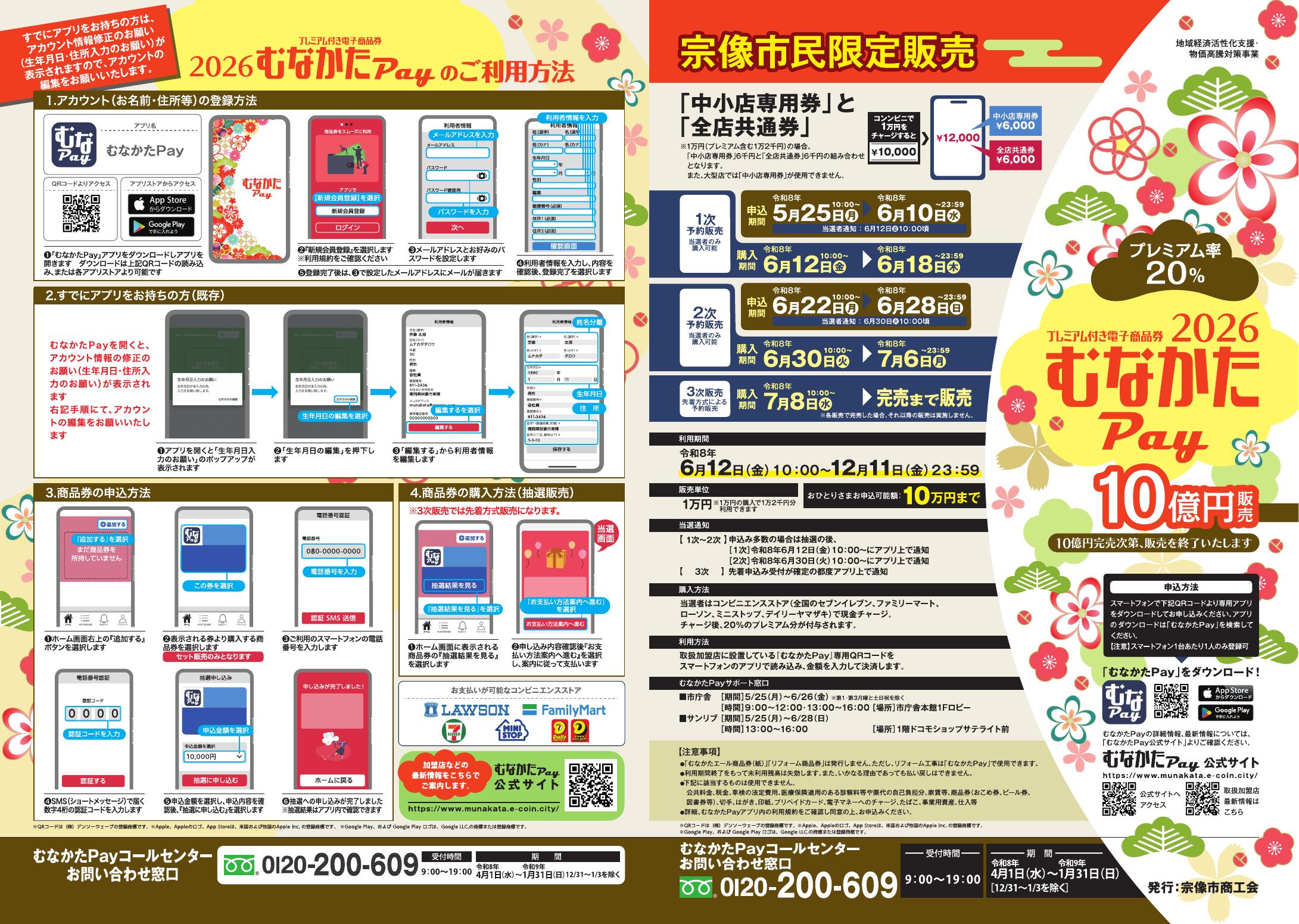 むなかたPay2026の申込と利用方法の公式案内
