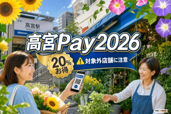 高宮Pay2026は20％お得で対象外店舗に注意と案内する文字入りアイキャッチ