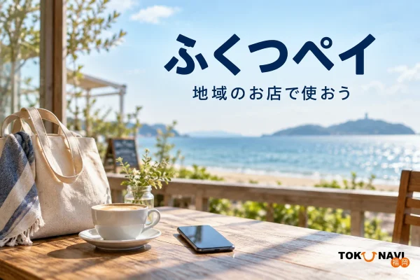 ふくつペイを案内する、地域での買い物の紹介用イメージ。実在店舗や公式券面の写真ではありません。