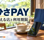 ひさPAYの使い方を案内する、買い物と日常の支払いのイメージ