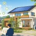 太陽光発電と高断熱設備を備えた久留米市の高性能住宅イラスト